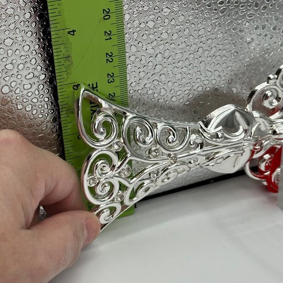 Lenox Angel Ornament Sparkle And Scroll Crystal Clear Christmas Silverplated - Picture 10 of 10